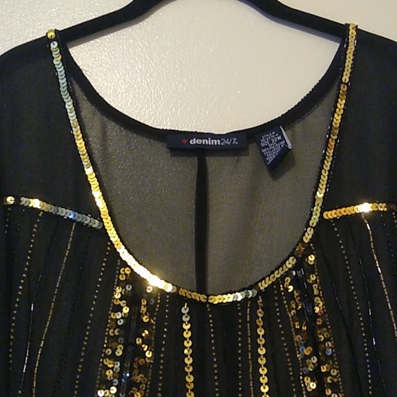 Denim 24/7  2pc festive top - Picture 5 of 7